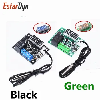 

10PCS R/G W1209 DC 12V heat cool temp thermostat temperature control switch temperature controller thermometer thermo controller