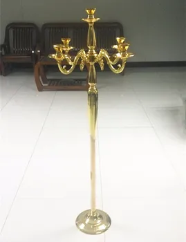 

Modern design wedding luxury gold candleabra for wedding stage
