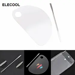 ELECOOL для ногтей Фонд прозрачный акриловый косметический для макияжа Palette Шпатель Инструмент Макияж комплект веером смешивания необходимые
