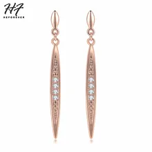 Новинка, Модные Винтажные серьги, розовое золото, австрийские стразы, серьги для женщин, Brincos E055 E056