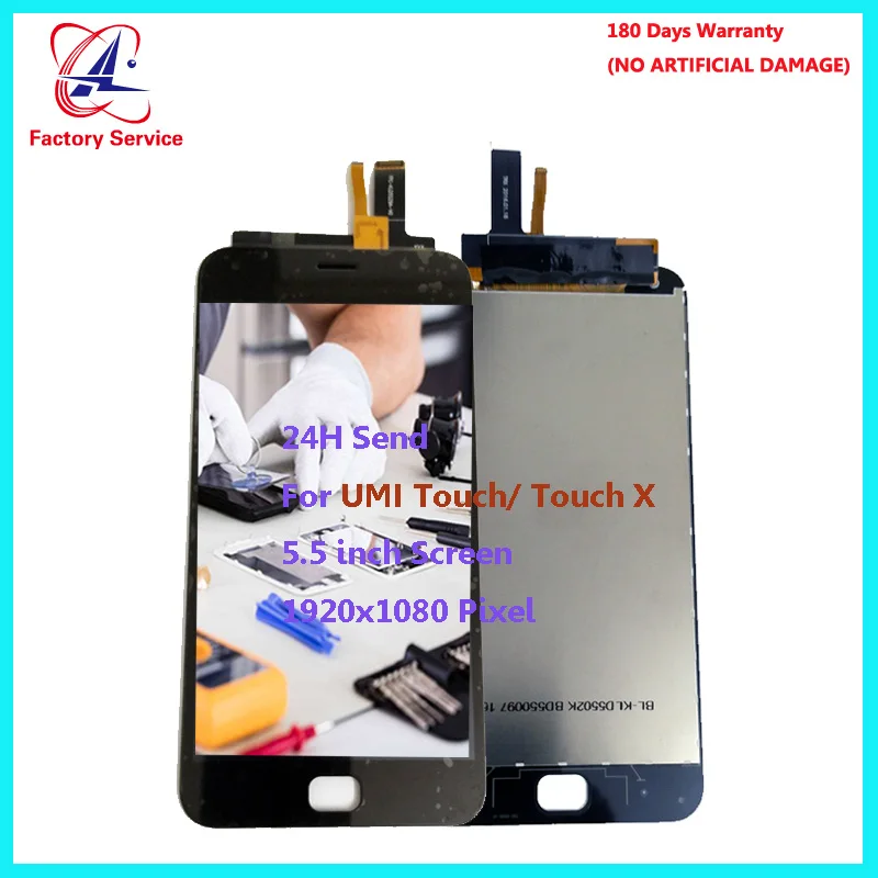 Najtaniej Dla Original UMI Dotykowy Czujnik Dotykowy X Ekran Wyświetlacz LCD + Ekran Dotykowy Digitizer Wymiana Zespołu 5.5 \