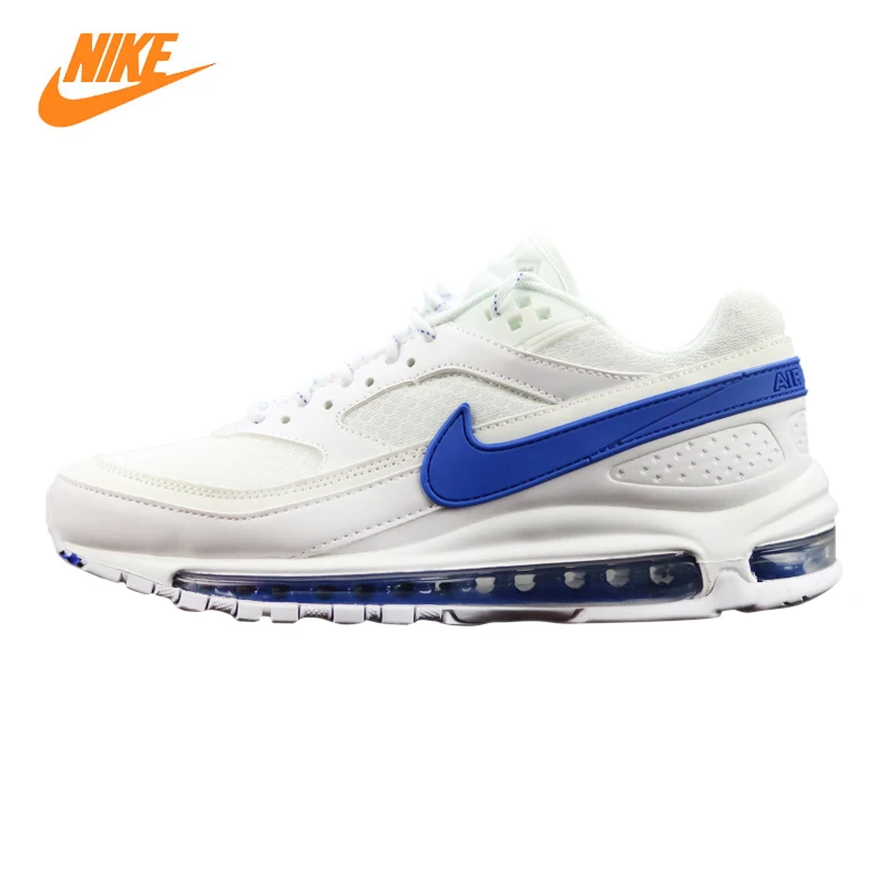 

Nike Air Max 97 BW X Skepta Men's Running Shoes, White & Blue, Shock-Absorbing Breathable Non-Slip Lightweight AO2113 100