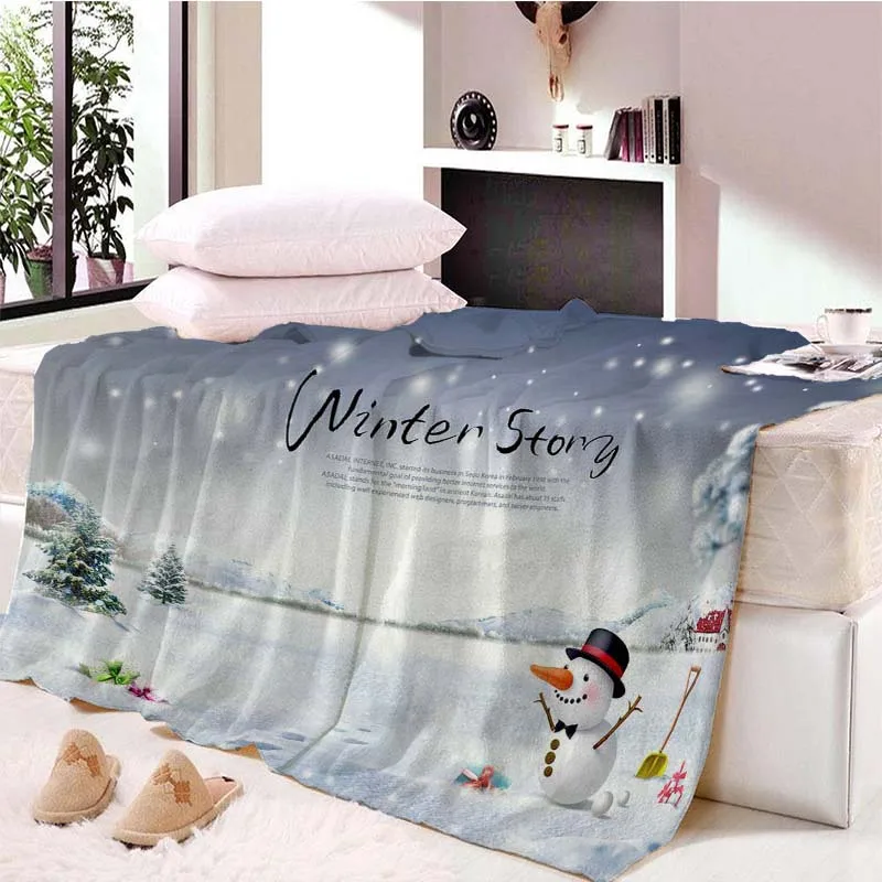 Плотное рождественское Подарочное одеяло для сна супер мягкое бархатное плюшевое одеяло художественное одеяло пледы полотенце для пляжа путешествий с принтом - Цвет: 05