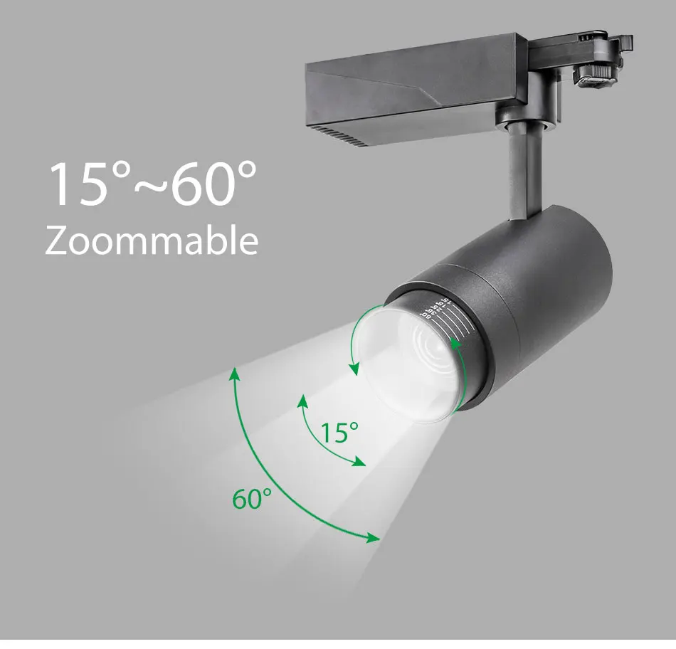 20W Zoomable Track Light 2.4G RF Wireless Control Track Rail Spotlight Lighting System Brightness CCT Dimmable Color Changeable (8)