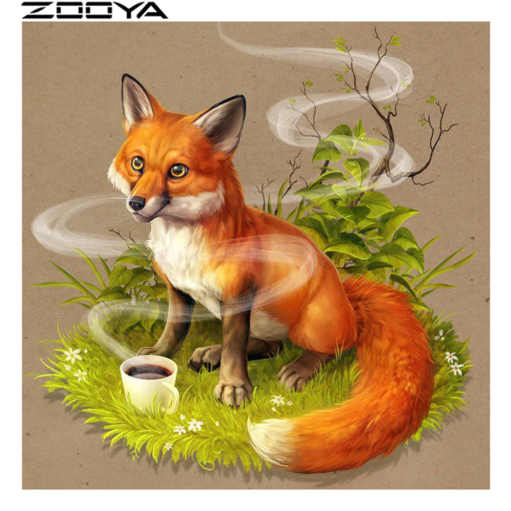 Zooya diamond Вышивка 5D DIY рукоделие Полный Дрель Алмаз живопись Кофе аромат животных