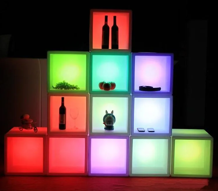 New Led living room furniture Waterproof Led display case 40CMx40CMx40CM RGB Rechargeable Cocktail cabinet for bar kTV disco