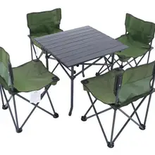 5 шт. открытый портативный складной стол со стульями супер светильник алюминиевый сплав складные стулья для пеших прогулок рыбалки кемпинга