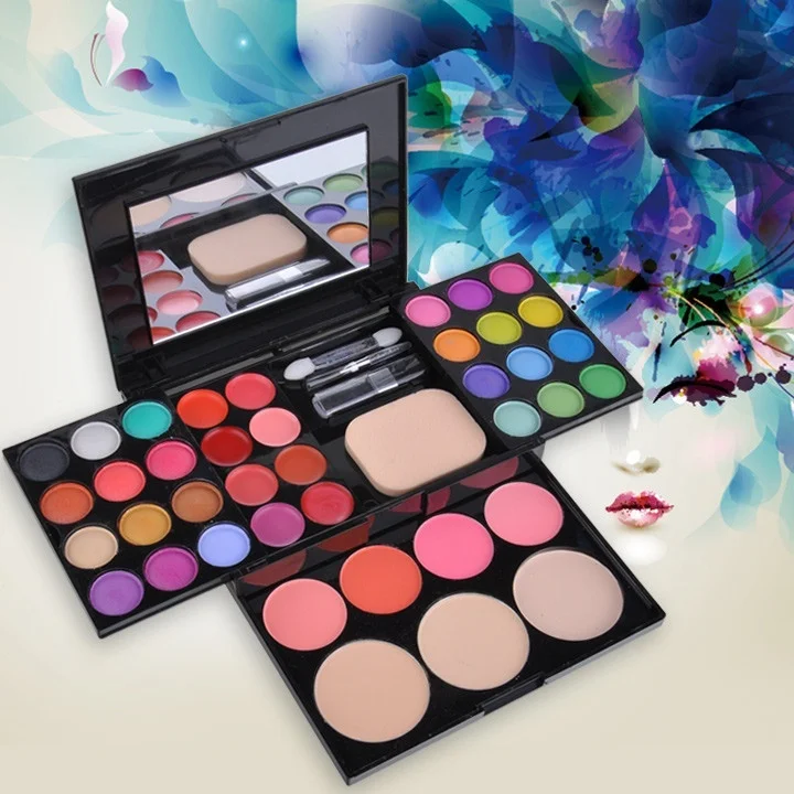 

Cosmetic set 39 Colors Makeup Palette Kit Foundation Blusher Cosmetic Lipstick Tools with Mirror YF2018