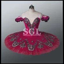 Для взрослых роза красного цвета Балетная пачка для продажи костюмы для оперы Профессиональный индивидуальный заказ пачка для competitiom AT1050