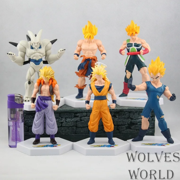 

6 Pcs/Set Anime Dragon Ball Z Model Son GOKU GOHAN Vegeta Super Saiyan Action Figures PVC 15CM Collectible Gift For Kids Child