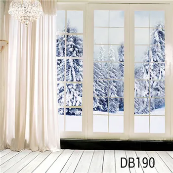

Seamless Backdrop White Wood Floor French Window Washable No Crease Polyester Background Photography Studio Props Photographic