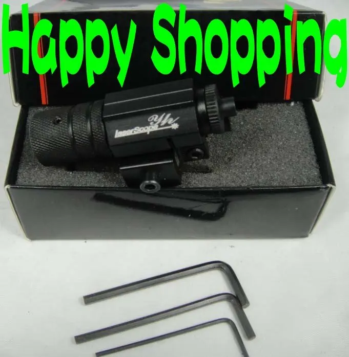 

Tactical small mini pistol red laser dot sight for scope hunting black