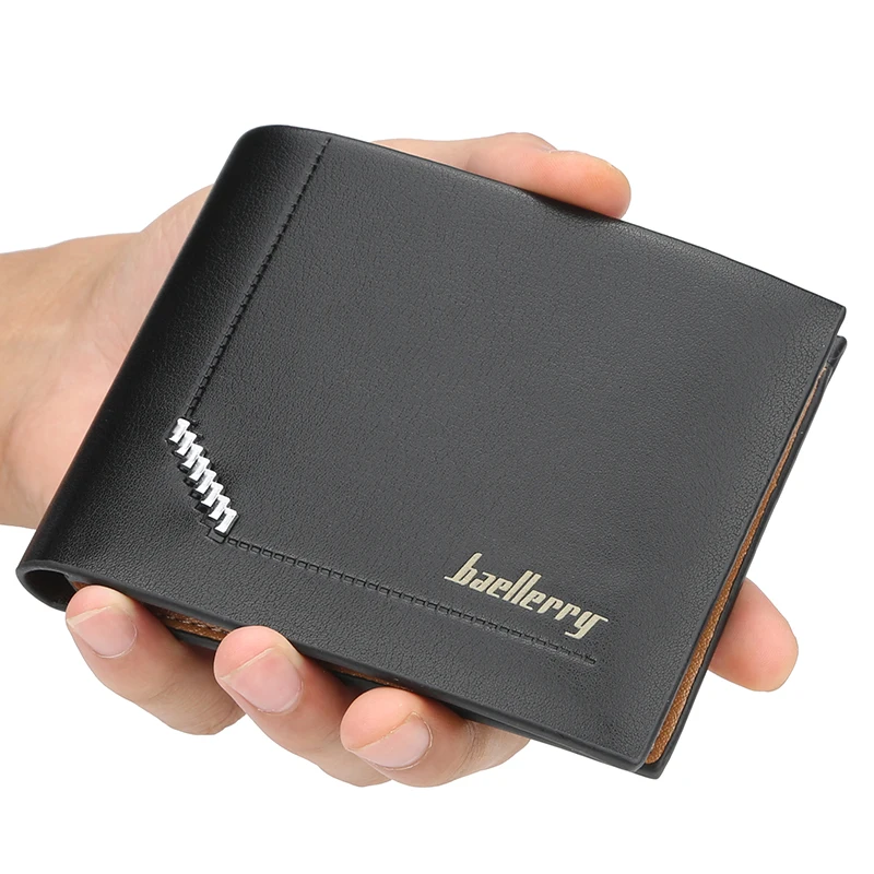 

New Design Men Walle PU Leather Wallets Short Business Casual Wallet ID Holder Coin Pocket Male Wallet With Carteira Masculina