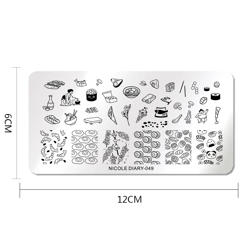 NICOLE дневник пластины для штамповки ногтей из нержавеющей стали геометрический цветок многоузоры ногтей штамп шаблон изображения пластины трафарет