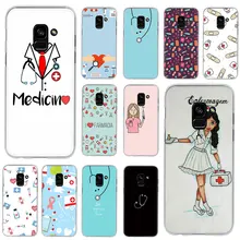 Enfermera médico salud medicina corazón funda de teléfono dura funda para Samsung Galaxy A6 plus 7 8 9 2018 A10S 20S 20E 30S 40S 50S 60 S