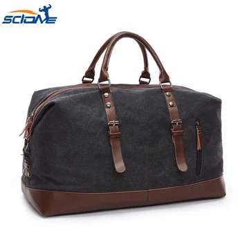 

Men Gym Bags For Training Large Capacity Luggage Handbag Outdoor Travel Camping Scione Canvas Leather Men Travel Bags