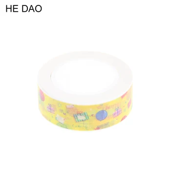 

1 Pc / Pack 15mm*10m Scrapbook Paper Japanese Printed Decorative Colorful Office Adhesive Paper Washy Tape