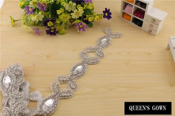 

2015 Sliver Rhinest Trimming Chain For Wedding Dress Chain Bridal Trimming Beads Roll crystal Chain DIY crafts RT072