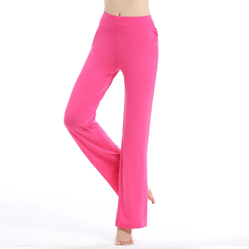Однотонные женские спортивные штаны для фитнеса, леггинсы, 16 цветов, белые штаны - Цвет: Розово-красный