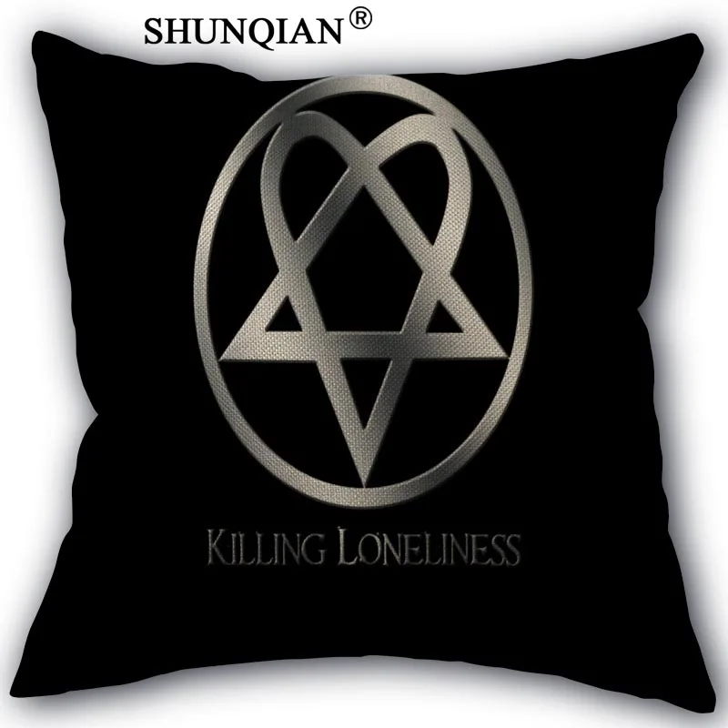 Pillowcase Его heartagram наволочка льняное белье квадратном каблуке на молнии, накидка для подушки, уникальный дизайн по индивидуальному заказу свою фотографию размером 45*45 см с одной стороны - Цвет: Pillowcase