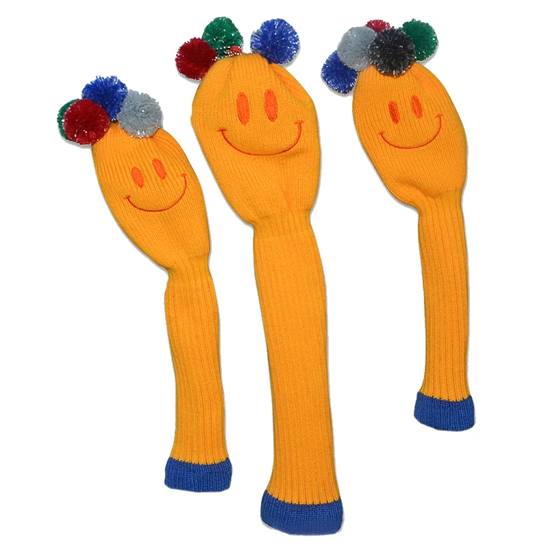 2017 New Smile Design Golf Hybrid Club Head Covers Wooden Fairway Headcovers No 1,3,5 Club Headcovers 3 pcs/set 2017 New Smile Design Golf Hybrid Club Head Covers Wooden Fairway Headcovers No 1,3,5 Club Headcovers 3 pcs/set