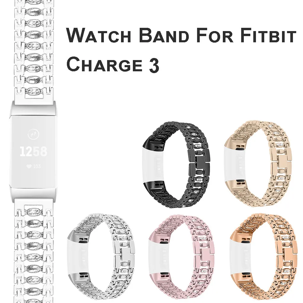 Для Fitbit Charge 3 металлический браслет из нержавеющей стали ремешок Смарт-часы для Fitbit Charge 3 Группа Сменные аксессуары 625