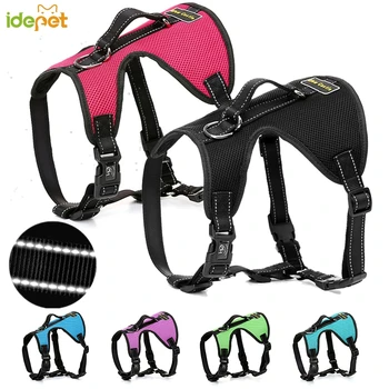 

Nylon Dog Harness For Large Dogs Pet Harness Reflective Quick Control Big Medium Dogs Vest Golden Retriever Safety Products 4S1