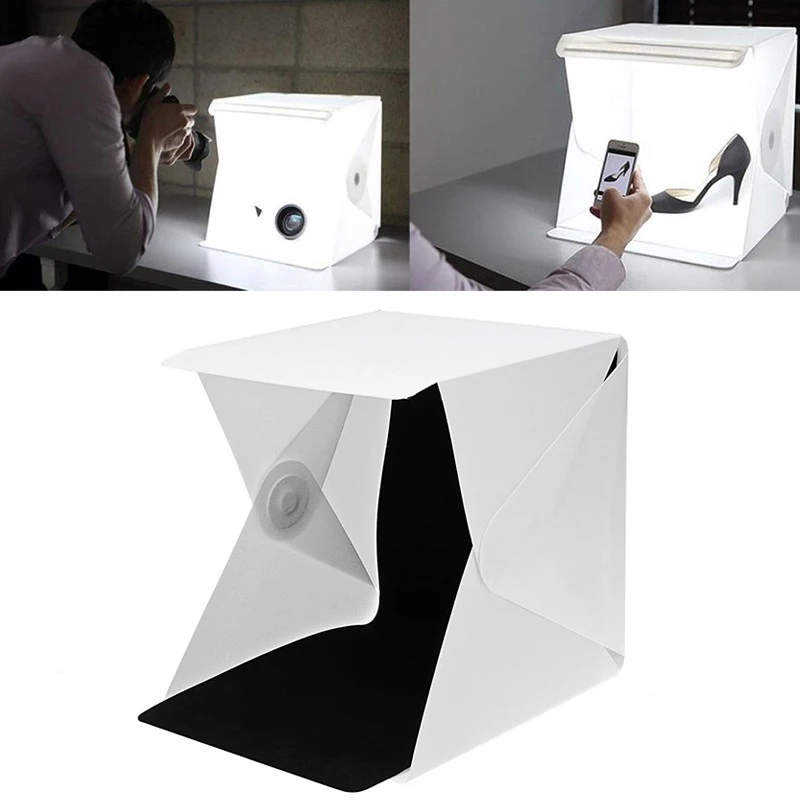 

LETIKE Folding Portable Lightbox Photo Studio Room LED Light mini Soft Box Camera Photography Background Take Pictures Tent Kit