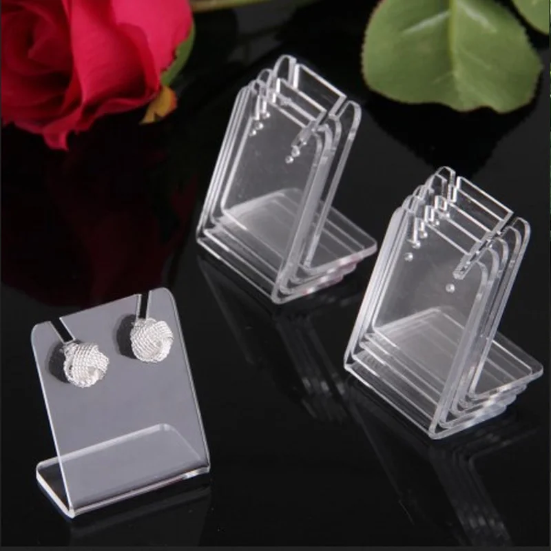 Wholesale Price Pendants Display Acrylic For Women Earrings Storage Show 43*35mm Acrylic Transparent Earrings Jewelry Stand