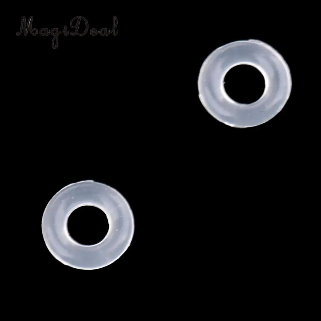 MagiDeal 100 Pieces White Rubber Dart Stem Dart Shaft O-Rings Grommets Washers