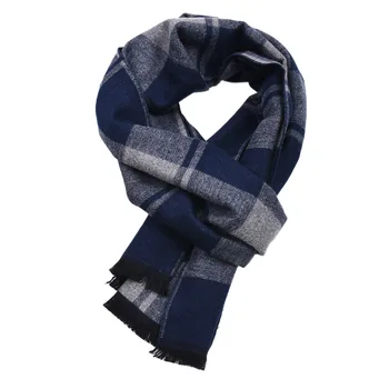 

Guttavalli Men New Autumn Plaids Contrast Colors Long Shawl Male Stripes Geometric Wrap Winter Chevron Cashmere Warm Scarves