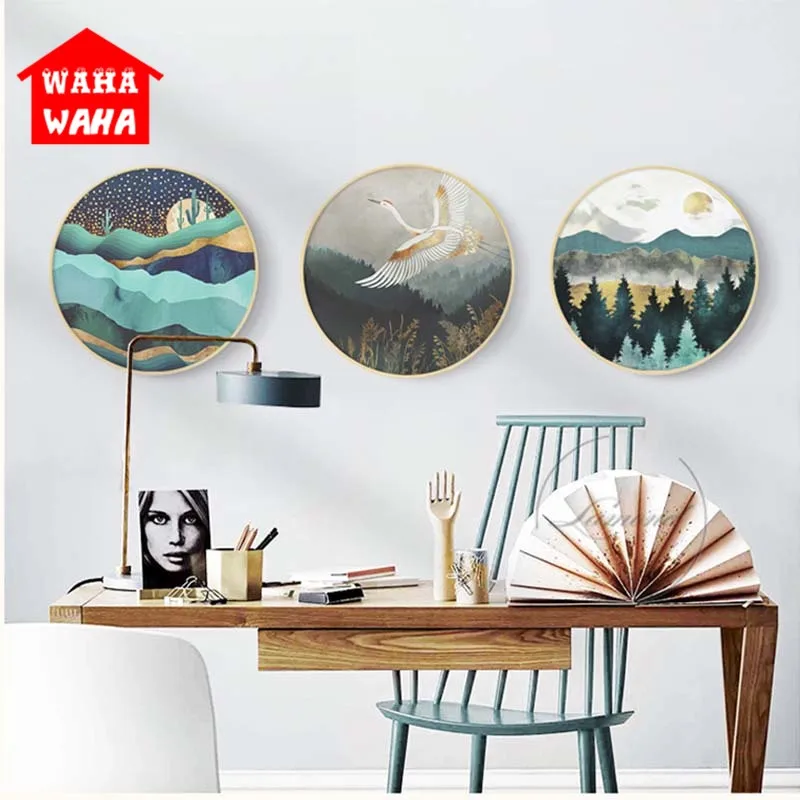 

Solid Wood Circular Frame for Canvas Painting Picture Factory Provide DIY Wall Photo Frame Wooden Clock Frame Home Decorative