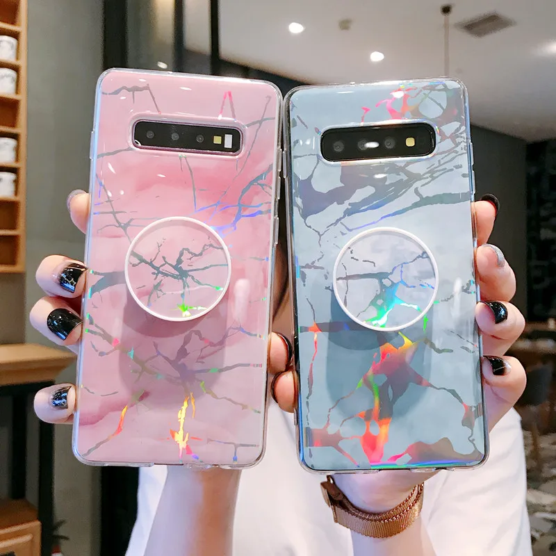 COOLY Laser Marble Case For Samsung Galaxy S10 Plus S10e S9 S8 S7 Edge Note 8 9 Back Cover Soft TPU Silicone Phone Shell Coque iphone 8 plus silicone case