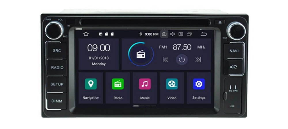 2 Din Car Multimedia Player Android 9 Auto Radio For Toyota Hilux 2004~2015 DVD GPS 8 Cores 4GB+32GB Bluetooth WiFi 11