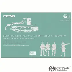 OHS Meng TS021S 1/35 Британский средний танк Mk. Whippet и британской пехоты сборки весы AFV Модель Строительство наборы о