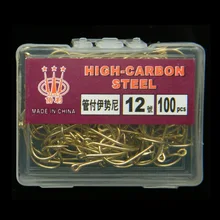 300 шт./партия, рыболовный крючок из высокоуглеродистой стали, Золотая колючая трубка, крючок для ловли карпа