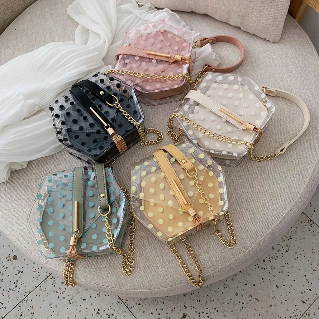 Womens Bag Fashion Solid Color Transparent Jelly Chain Shoulder Messenger taschen women bolsa masculina sac femme bolso mujer