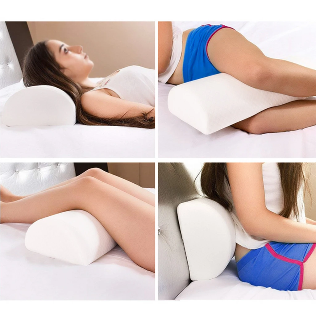 Orthopedic Memory Foam Thigh Leg Knee Wedge Bed Pillow Pad Support Cushion Whtie