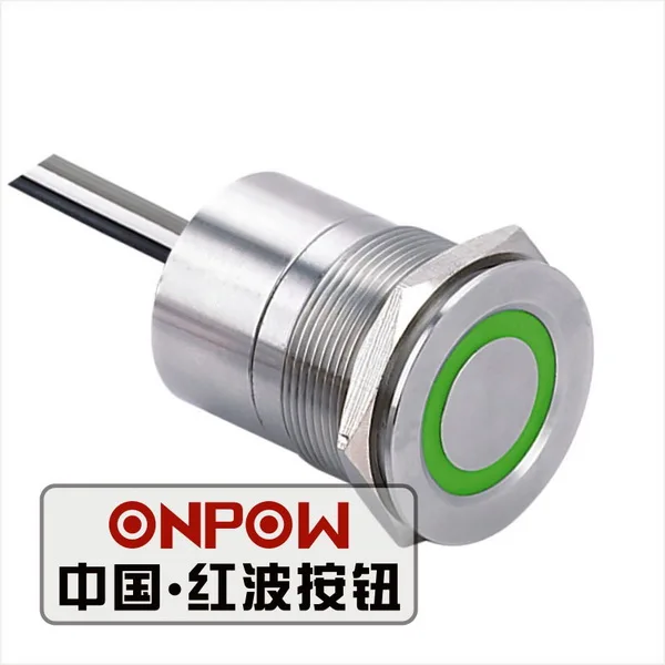 ONPOW 25mm Large ring 5V,12V,24V LED Momentary/ Latching Capacitive