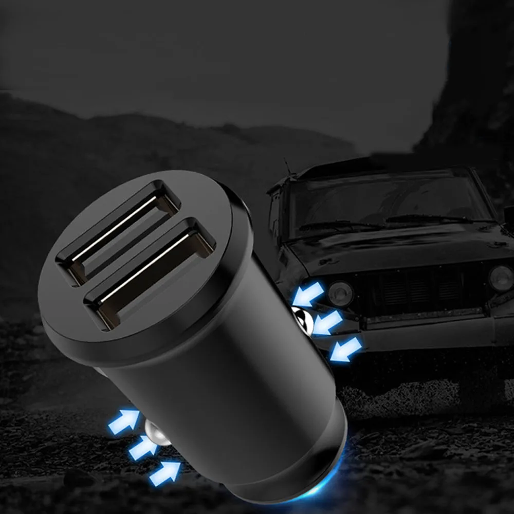 1 шт. USB Автомобильное зарядное устройство телефон планшет gps 3.1A с цифровым светодиодный дисплей быстрое зарядное устройство автомобильное зарядное устройство двойной USB адаптер для samsung IPhone