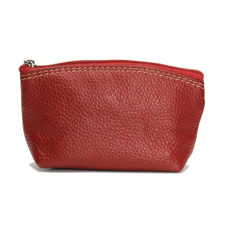 

First layer cowhide coin purse ladies key ring leather coin purse