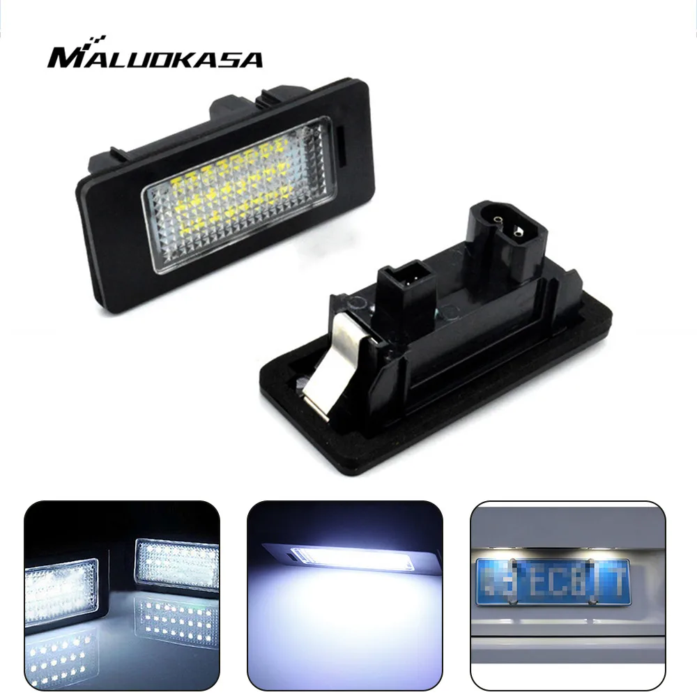 

MALUOKASA Licence Plate Light Car Styling LED Auto Indicators Number Plate Lamp Turn Signal for BMW E39 E60 E61 E70 M3 X6