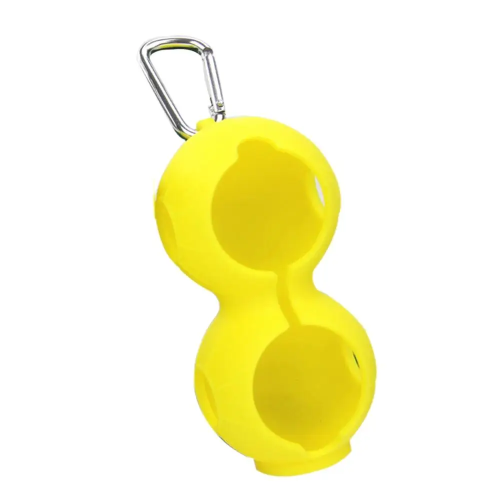 Защитные аксессуары для мяча для гольфа, брелок для хранения, чехол для сумки, держатель для мячей, чехол для силиконовой талии 2, мягкий - Цвет: Цвет: желтый