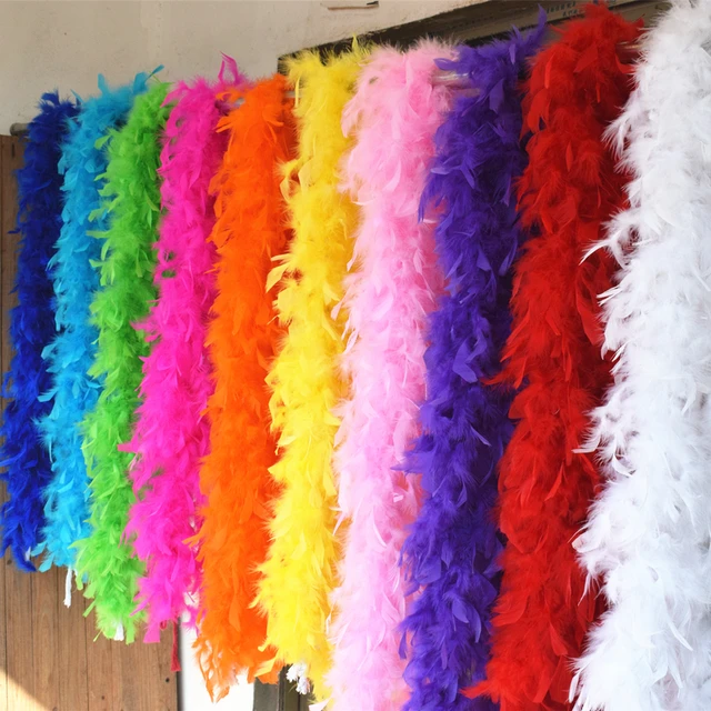 Custom Two Color Marabou Turkey Feather Boas for Party Show Decoration  20/30grams High Quality Plumes Scarf Creative Handicraft - AliExpress