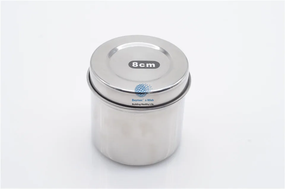 1pc Stainless Steel Cotton Ball Gauze Tampon Jar Holder Dispenser