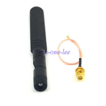 

10 piece/lot wifi Antenna 5.8ghz dual-band 2.4g 5dbi Aerial RP SMA male + RP SMA Female to U.FL/IPX Pigtail Cable RG178 15cm