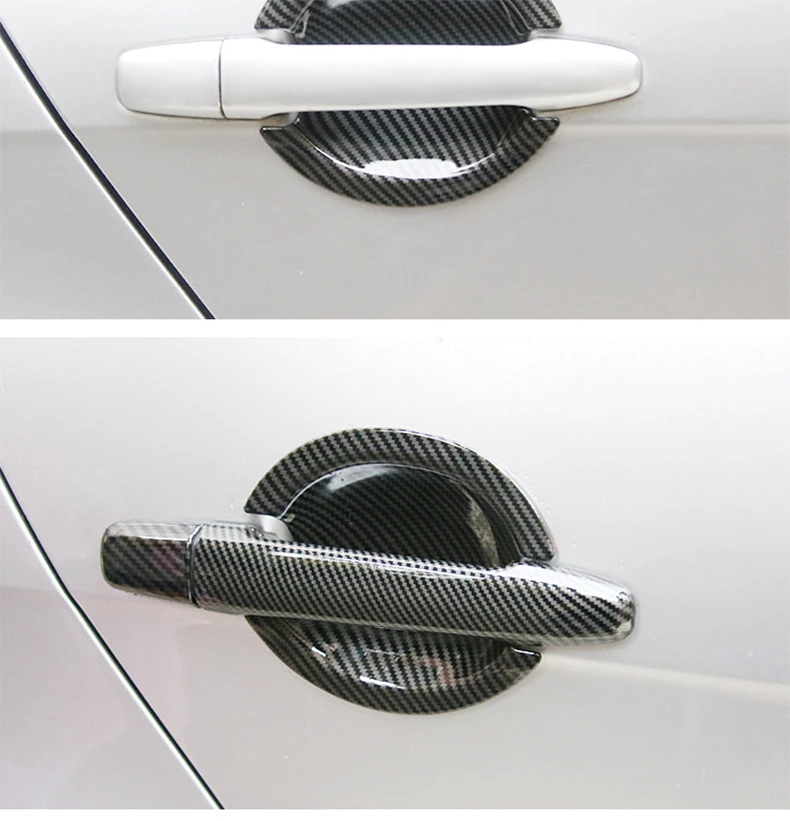 Для Mitsubishi Lancer EX EVO седан 2009- ABS Карбон дверные ручки чашу покрытие стикер для отделки стайлинга автомобилей Авто Запчасти