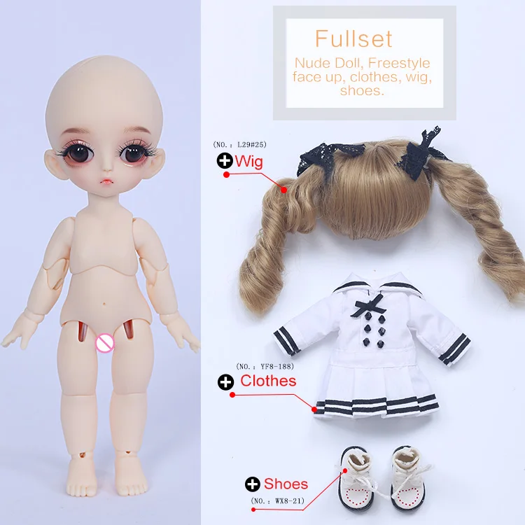 Fullset In NS as pic OUENEIFS Alice Luts крошечный дельф bjd sd кукла 1/8 модель для маленьких девочек и мальчиков куклы глаза высокое качество игрушки магазин бесплатные глаза - Color: Fullset In NS as pic