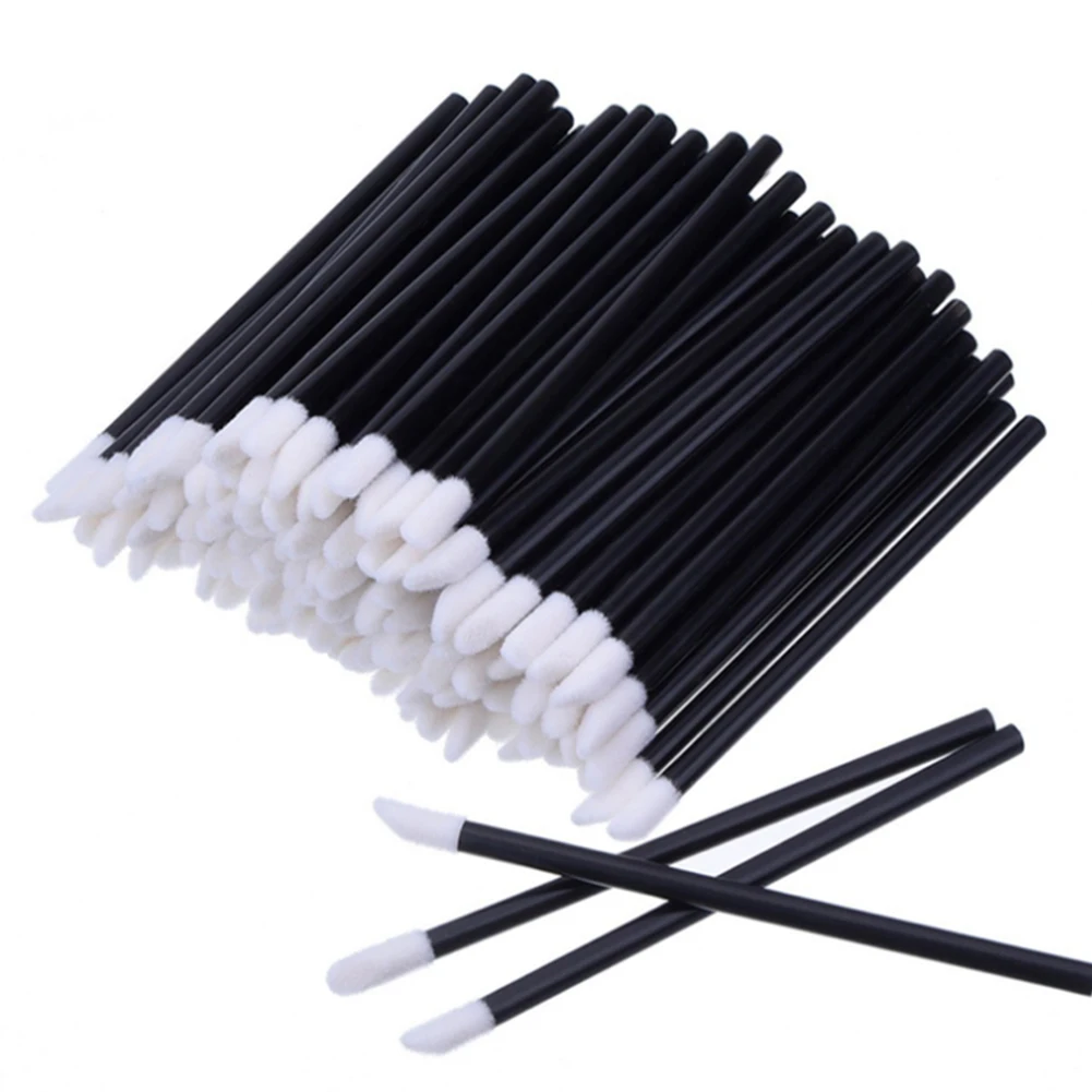 

100Pcs Gloss Wand Soft Home Lip Brush Applicator Disposable Lightweight Hygienic Portable Professional Makeup Tool Sticks Useful