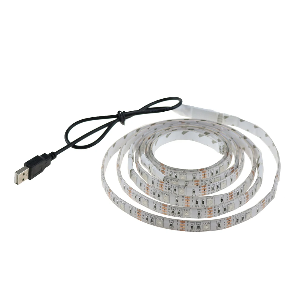 USB 5050 RGB Светодиодная лента с мини контроллером 30led/M 50 см 100 150 водонепроницаемая